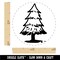 Hand Drawn Pine Tree Conifer Redwood Christmas Rubber Stamp for Stamping